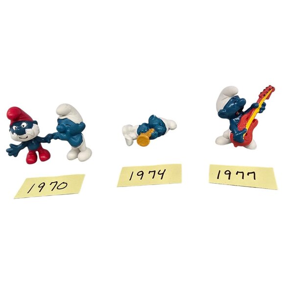Vtg Smurfs Figurine Collection 1965-1984 Lot of 49 Mushroom House Peyo Schleich - Picture 15 of 16